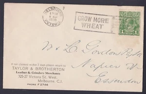 1930 KING GEORGE V 1d PRE-DECIMAL STAMP TAYLOR&BROTHERSON COMMERCIAL COVER #B158 - Picture 1 of 1