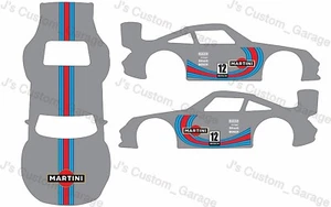 martini racing v2 Porsche 1/64 Custom Water Slide Decal für Hot Wheels - Bild 1 von 1