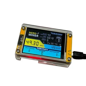 New NerdMiner V2 2.8 inch 49K Hashrate Solo Mode Lottery Machine Nerd BTC Miner - Picture 1 of 8