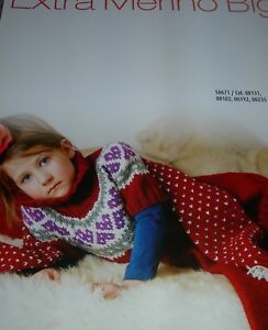 Schachenmayr Extra Merino Big Knitting Pattern Child's Yoke Sweater & Scarf