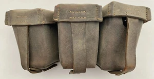 ORIGINAL WW1 German Ammo Pouch 1914 REGENSBURG Mannheim Leather Gewehr 98 RARE - Picture 1 of 7