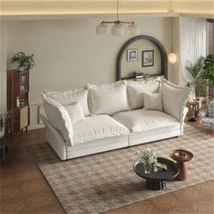 Modern Comfy Upholstered Sofa Cloud Couch,Convertible Sofa Lounge Chair BEIGE - Picture 1 of 18