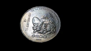 MEXICO 1985 75 ANIVERSARIO $200 PESOS COIN - Picture 1 of 2