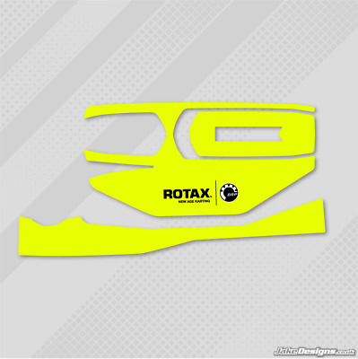 Fluorescent Yellow Rotax Max Evo Battery Box Sticker Kit - Karting • 12.38€