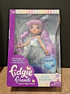 Fidgie Friends Boba Bubbles Puppe Forever Fidget lila Haare Glitzer BRANDNEU - Bild 1 von 4