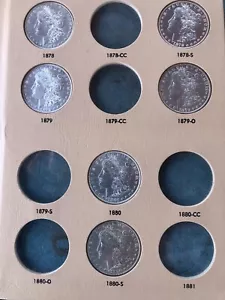 Book OF 18 SILVER MORGAN DOLLARS 1878 - 1887 All Different - Picture 1 of 9