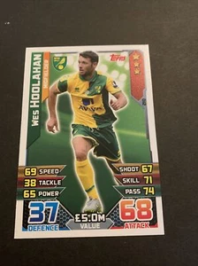2015/16 Norwich City Wes Hoolahan Topps Match Attax #210 - Picture 1 of 2