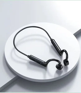 Wireless Bone Conduction Bluetooth Neckband Earphone Sports Headphone With Mic - Picture 1 of 15