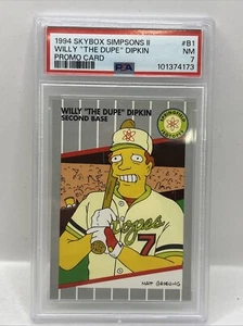 1994 SkyBox The Simpsons #B1 Willy "The Dupe" Dipkin Fish Face Promo PSA 7 Pop11 - Picture 1 of 2