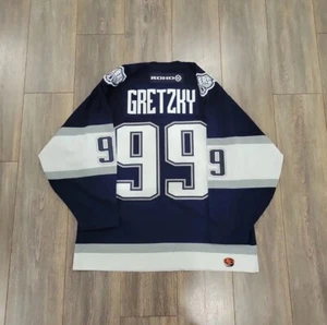 VINTAGE AUTHENTIC EDMONTON OILERS JERSEY WAYNE GRETZKY CUSTOM LARGE RARE CCM - Picture 1 of 9