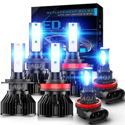 For Mazda MX-5 Miata 2006-2014 6x LED Headlights High/Low Beam+Fog Light Bulbs Foto 1 de 4