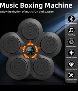 Music Boxing Machine w/ Gloves Smart Training Electronic Bluetooth Wall Mounted - Picture 1 of 9