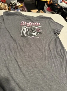 Harley Davidson Women’s Short Sleeve Shirt Size Medium Gray EUC - Picture 1 of 7