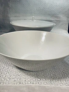 Menge 2 Vintage Rosenthal Deutsch Klassisch Massiv Weiß Servierschalen 10,5” & 9,5” - Bild 1 von 8