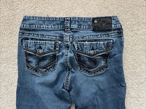 Silver Suki Slim Mid Rise Boot Cut Stretch Denim Jeans 29 in x 31 in - Picture 1 of 16