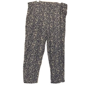 Jessica Simpson Loose Fit Tapered Leg Elastic Floral Pants Slate Blue XL - Picture 1 of 16