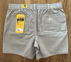 Carhartt Rugged Flex Canvas Relaxed Fit Work Shorts BS5730-W Women's 12 Regular - Picture 1 of 9