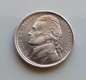 Awesome 1999 FULL PARTIAL COLLAR Error Nickel UNCIRCULATED PICTURES INCLUDED - Picture 1 of 4
