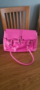 RI2K PINK LEATHER TOTE HANDBAG - Picture 1 of 12