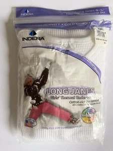 New INDERA girls Long Janes Thermal Underwear Set Sz Small, Medium Activity USA - Picture 1 of 5