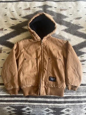 Walls Kids Jacket Youth 6/7 Tan Brown Canvas Blizzard Pruf Outdoor Workwear Barn - Image 1 of 4