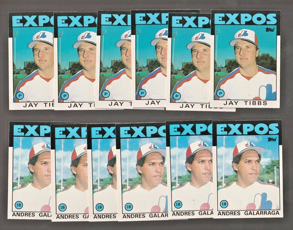( 12 ) 1986 TOPPS TRADED JAY TIBBS & ANDRES GALARRAGA ROOKIES - Image 1 of 1