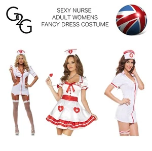 Women Sexy Nurse Costume Set Cosplay Uniform Outfit Adult Halloween Masquerade - Picture 1 of 4