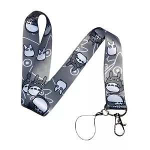 My Neighbor Totoro Studio Ghibli ID Card Badge Holder Keychain Clip Lanyard Gray - Picture 1 of 4