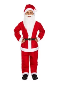 Jungen Kinder Weihnachtsmann Santa Kostüm Xmas Outfit Set 4-12 - Bild 1 von 1