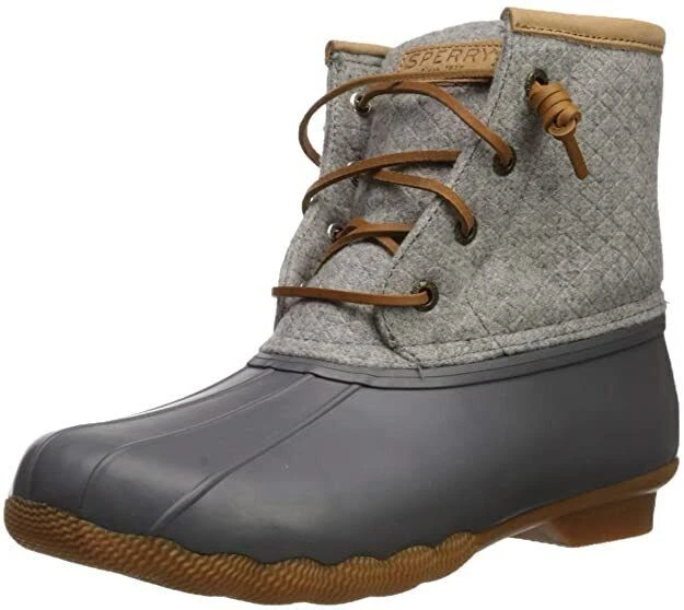 Sperry Top-Sider Women's Saltwater Emboss Wool Boot, Size 7.5 - Dark Grey