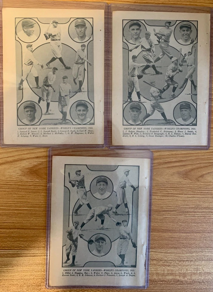 Guia de beisebol 1924 Spalding NOVA YORK YANKEES Babe Ruth Lou Gehrig fotos de controle remoto 5x7 - Imagem 1 de 4