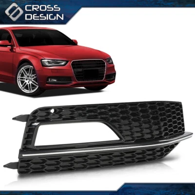 Ajuste para 13-16 luz antiniebla rejilla lado derecho negro cromo Audi A4 Quattro S4 S-Line Foto 1 de 4