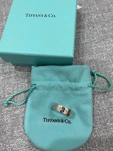 Authentic Tiffany & Co Ring Diamond Lock Size 7 Diamond Lock Band - Picture 1 of 4
