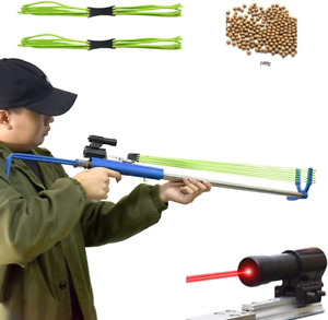Slingshot Rifle Blue Classic Edition Portable Slingshot for Adults Hunting Shoot