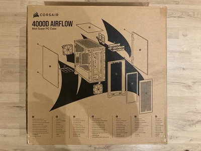 Corsair 4000D Airflow Midi-Tower PC-Gehäuse - Schwarz, Black - Unbenutzt! - Bild 1 von 4