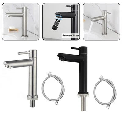 Badgebrauch 304 Edelstahl Wasserhahn tropffrei Erlebnis abnehmbares Sieb - Bild 1 von 4