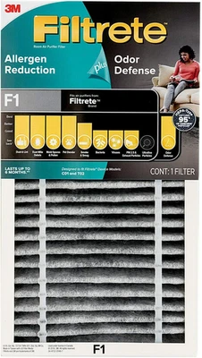Filtro purificador de aire de habitación tipo Hepa con reducción de alérgenos Filtrete + reducción de olores, Foto 1 de 4