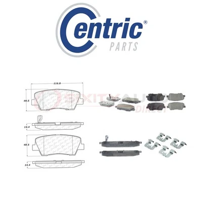 Centric Ceramic Disc Brake Pads w Shims for 2010-2016 Hyundai Genesis Coupe ig Foto 1 de 4