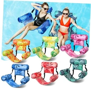 6 Pcs Inflatable Pool Floats Chairs Adult Floating Lounge Chairs Adjustable  - Picture 1 of 7