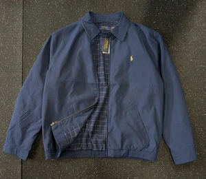 Men’s Polo Ralph Lauren Navy Harrington Lightweight Windbreaker Lined Jacket XL - Picture 1 of 7
