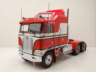 Kenworth K100 Aerodyne 1976 Zugmaschine rot weiß Modellauto 1:18 Road Kings - Bild 1 von 4