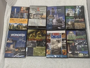 Chicago Tour DVD Lot 8 Discs Geoffrey Baer Loop Boat Shore Wonders Hidden Foods - Picture 1 of 7