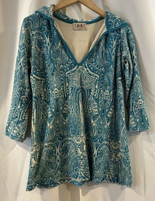 Vestido Juicy Couture M Azul Henna Mehndi Tatuaje Terciopelo De Colección Y2K Fiesta de Vacaciones Foto 1 de 4