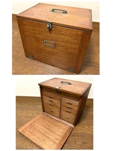 Cassettiera porta accessori giapponese in legno KOHIKIDASHI W13,0 X D8,9 X H11,0 pollici - Foto 1 di 19