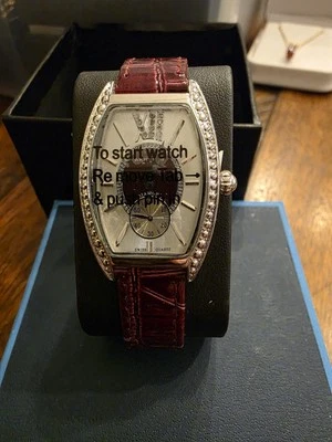 Women's Akribos XXIV AK471PU-A Red Leather Watch - Image 1 of 4