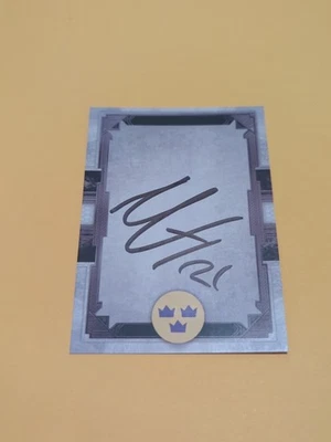 Nils Hoglander Signed Sweden Card Vancouver Canucks  - Image 1 of 2