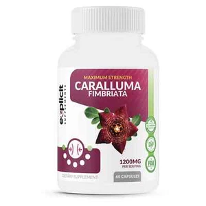 Supresor del apetito Caralluma Fimbriata Max Strength, 1200 mg/30 porciones (paquete de 1) - Imagen 1 de 7