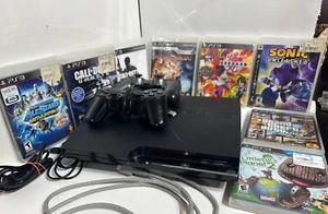 Sony PlayStation PS3 CECH-2501A Konsole Bundle mit Controllern & Spielen - Bild 1 von 10