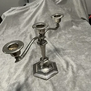 Candelbra 3 section vintage candle holder Silver Plated - Picture 1 of 8