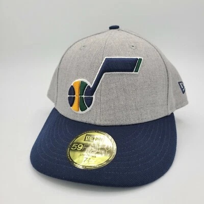 Gorra Utah Jazz New Era 59Fifty Corona Baja Gris Azul Ajustada NBA Talla 7-3/8 Foto 1 de 4